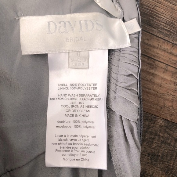 David's Bridal Mercury Chiffon F15555 - Picture 5 of 8